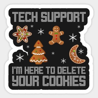 Funny Christmas Tech Support Shirt Computer Progra Sticker